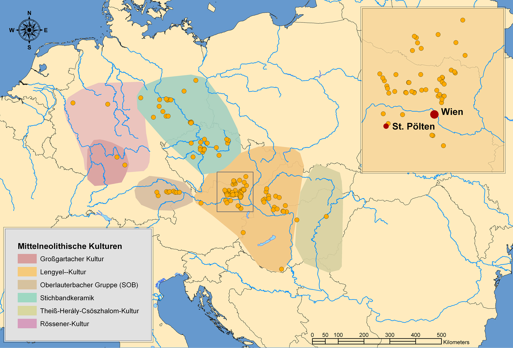 KGA distribution in Central Europe